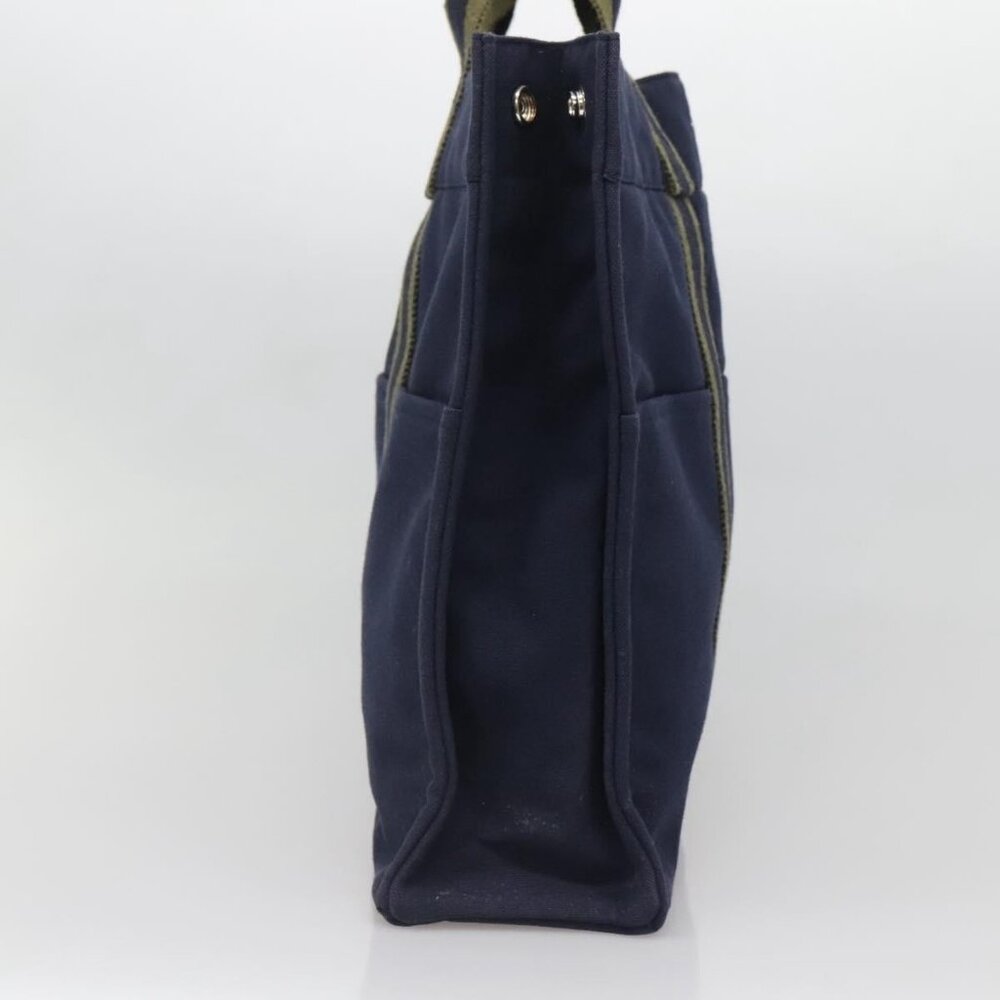 HERMES Fourre Tout MM Hand Bag Canvas Navy Auth - Picture 7 of 15